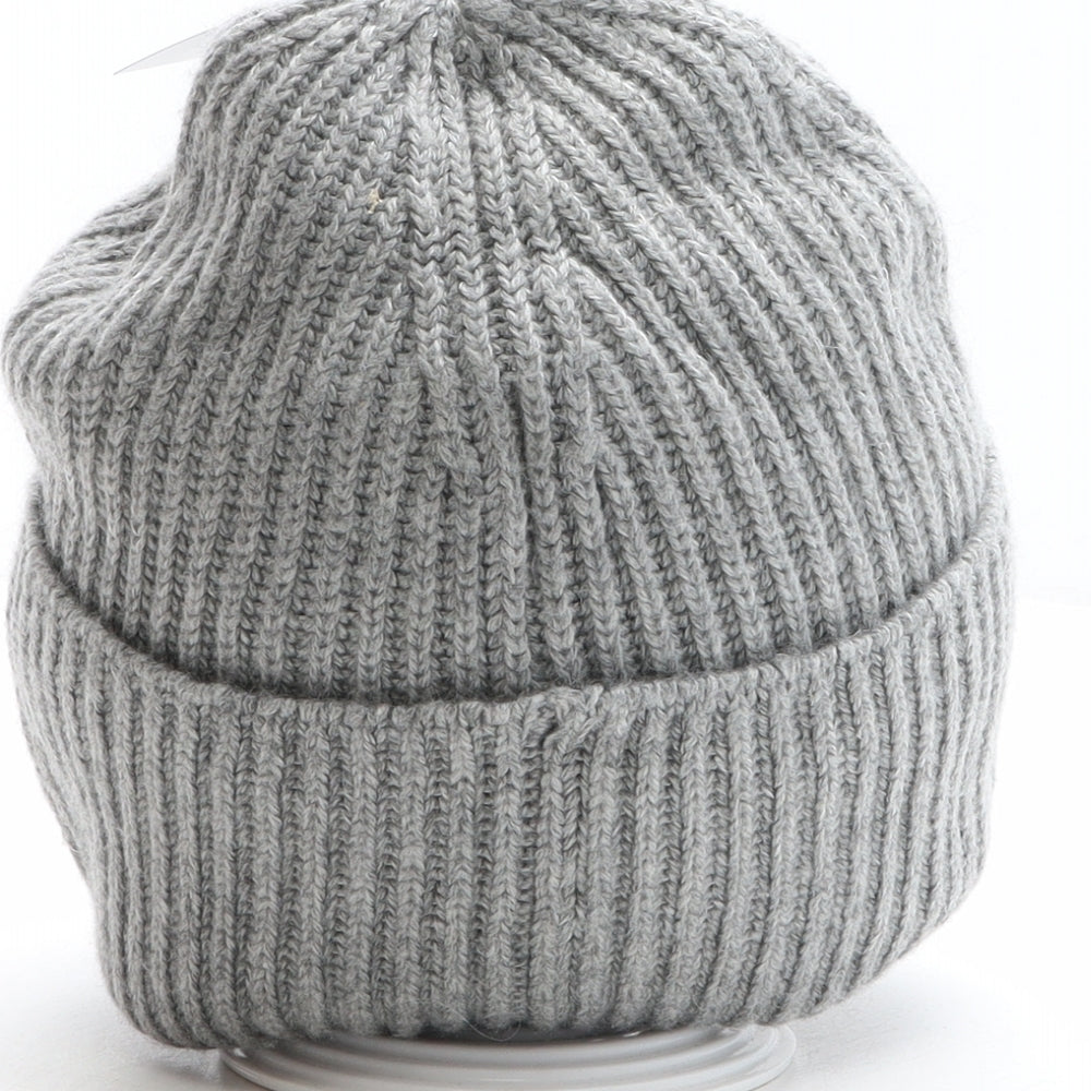 H&M Mens Grey Polyamide Beanie One Size