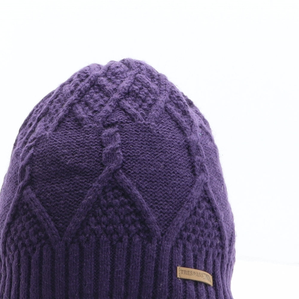 Trespass Womens Purple Acrylic Beanie One Size