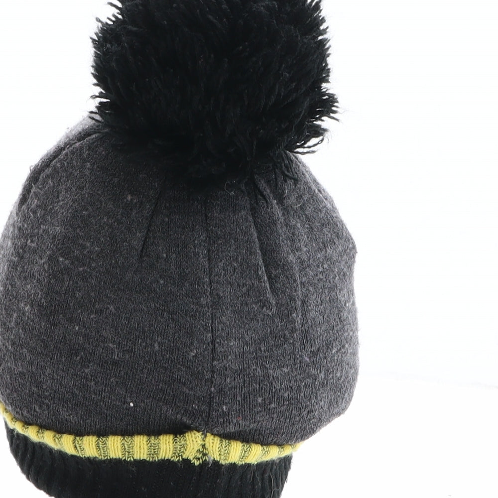 Despicable Me Boys Grey Acrylic Bobble Hat One Size - Minion