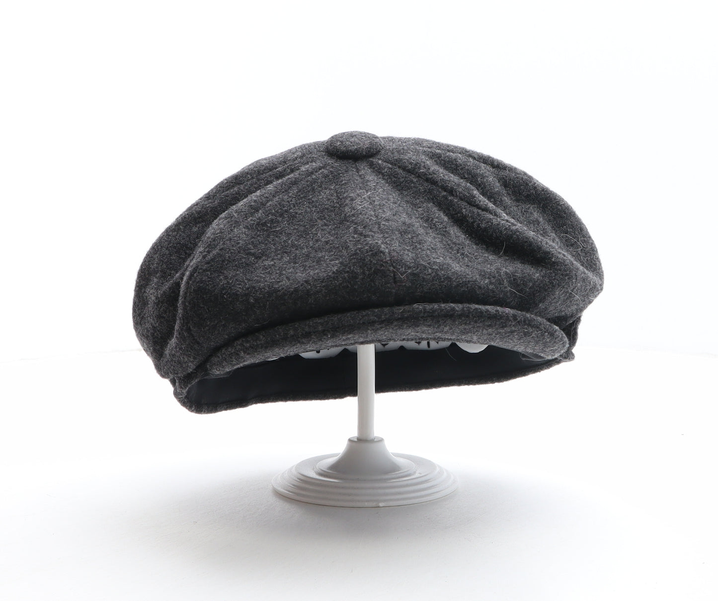 Marks and Spencer Mens Grey Wool Newsboy Cap Size L