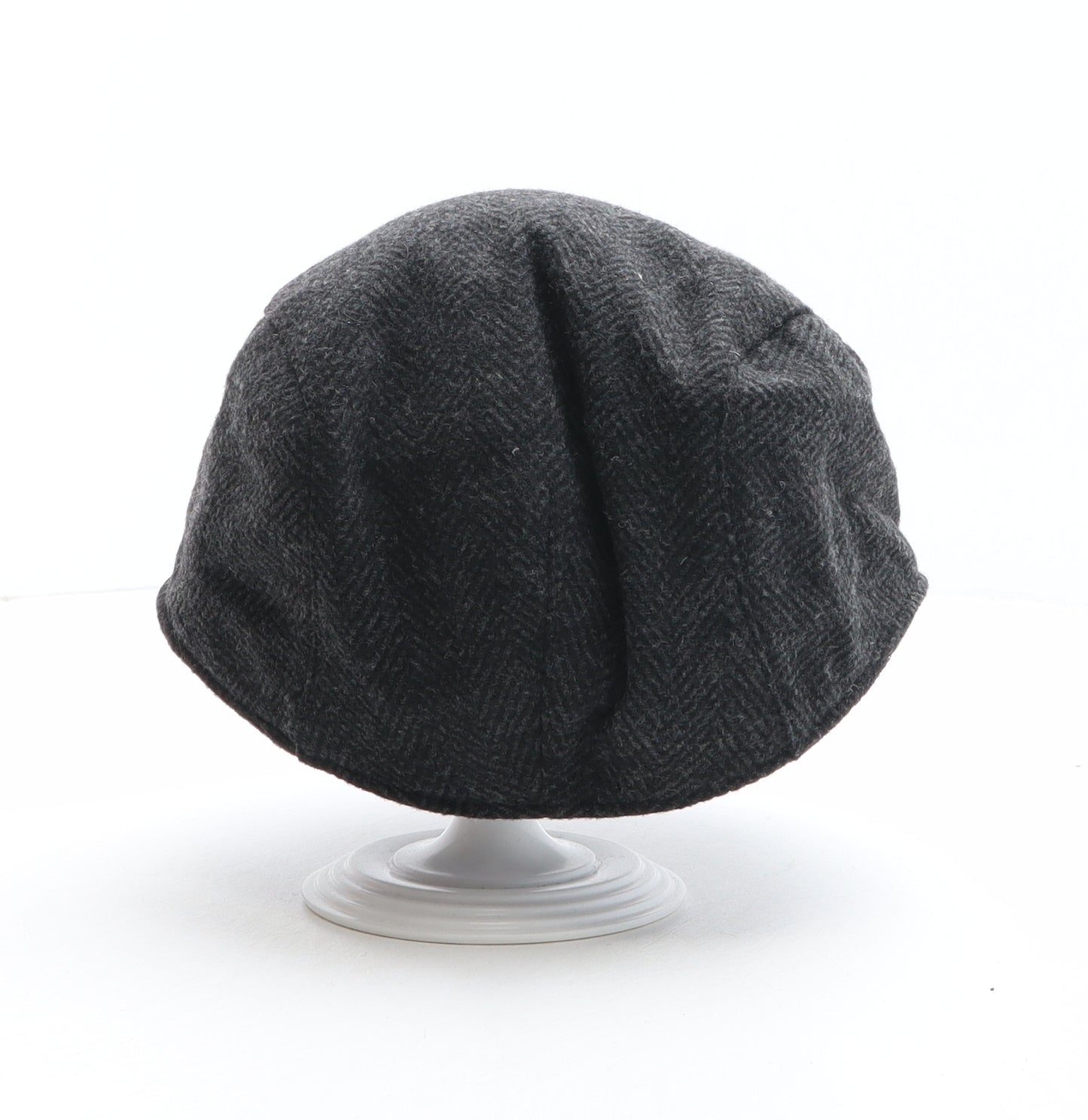 H&M Mens Grey Herringbone Polyester Flat Cap Size M