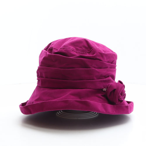 Proppa Toppa Womens Purple Polyester Cloche One Size - Detachable Flower Detail