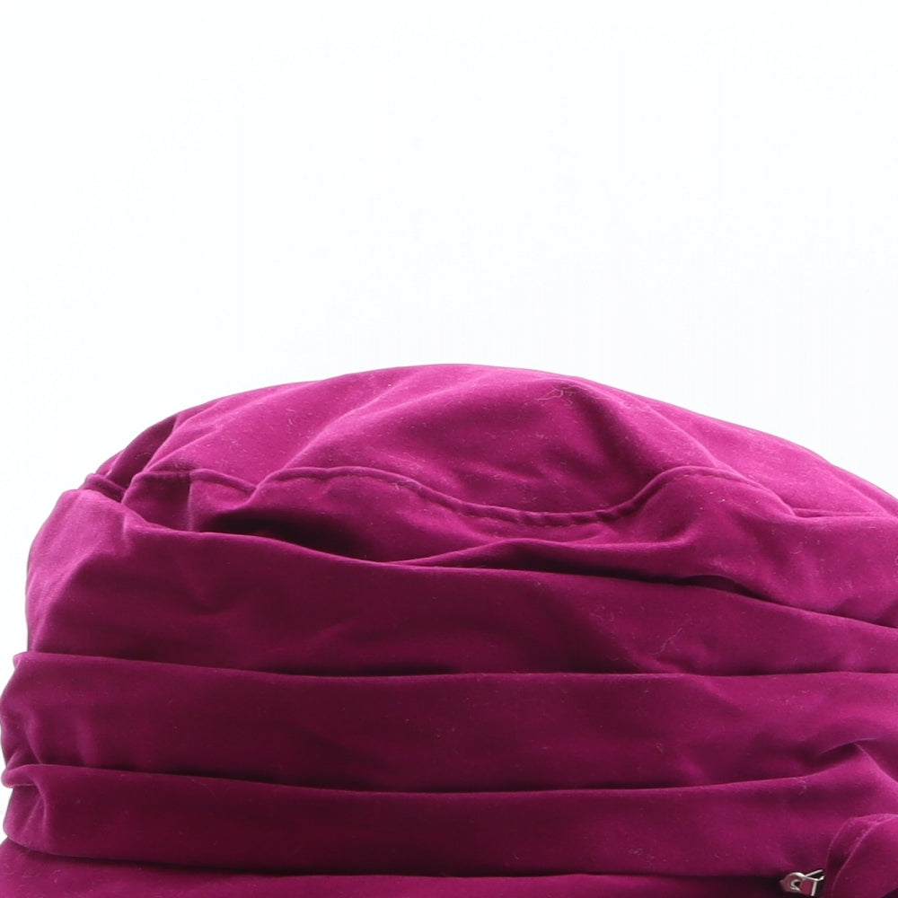 Proppa Toppa Womens Purple Polyester Cloche One Size - Detachable Flower Detail