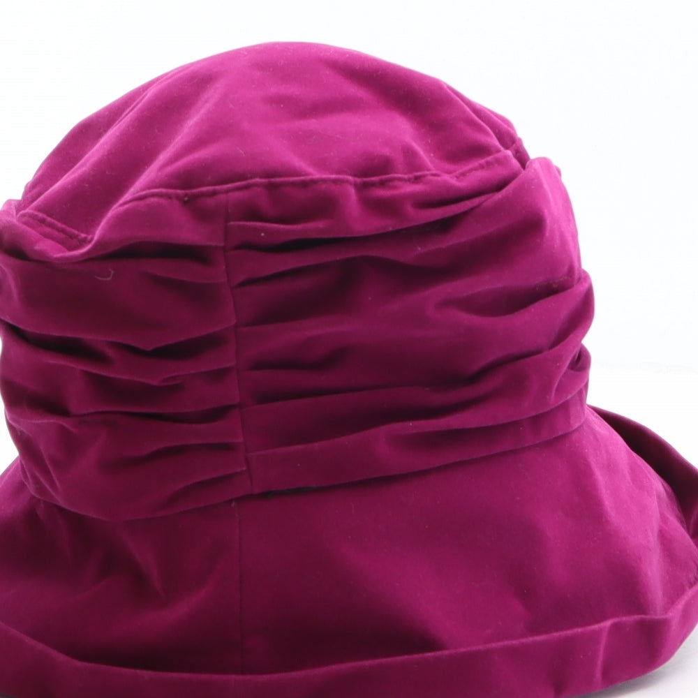 Proppa Toppa Womens Purple Polyester Cloche One Size - Detachable Flower Detail
