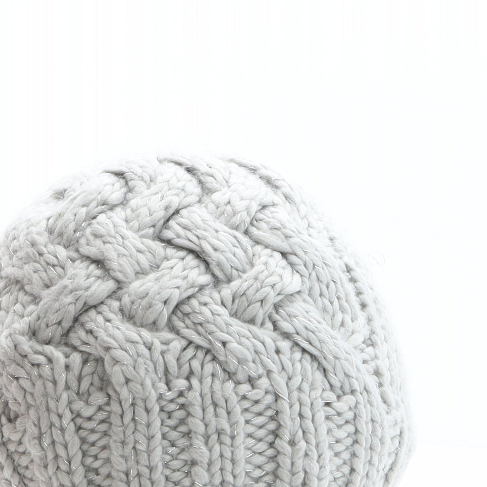 Matalan Womens Grey Acrylic Beanie One Size