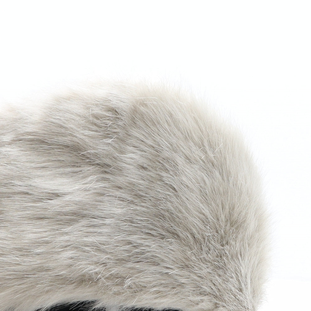 Preworn Womens Grey Polyester Cossack One Size - Faux Fur