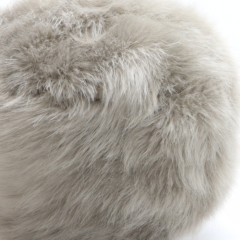 Preworn Womens Grey Polyester Cossack One Size - Faux Fur