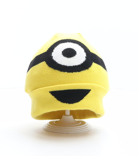 H&M Boys Yellow Acrylic Beanie One Size - Despicable Me 3, Minion