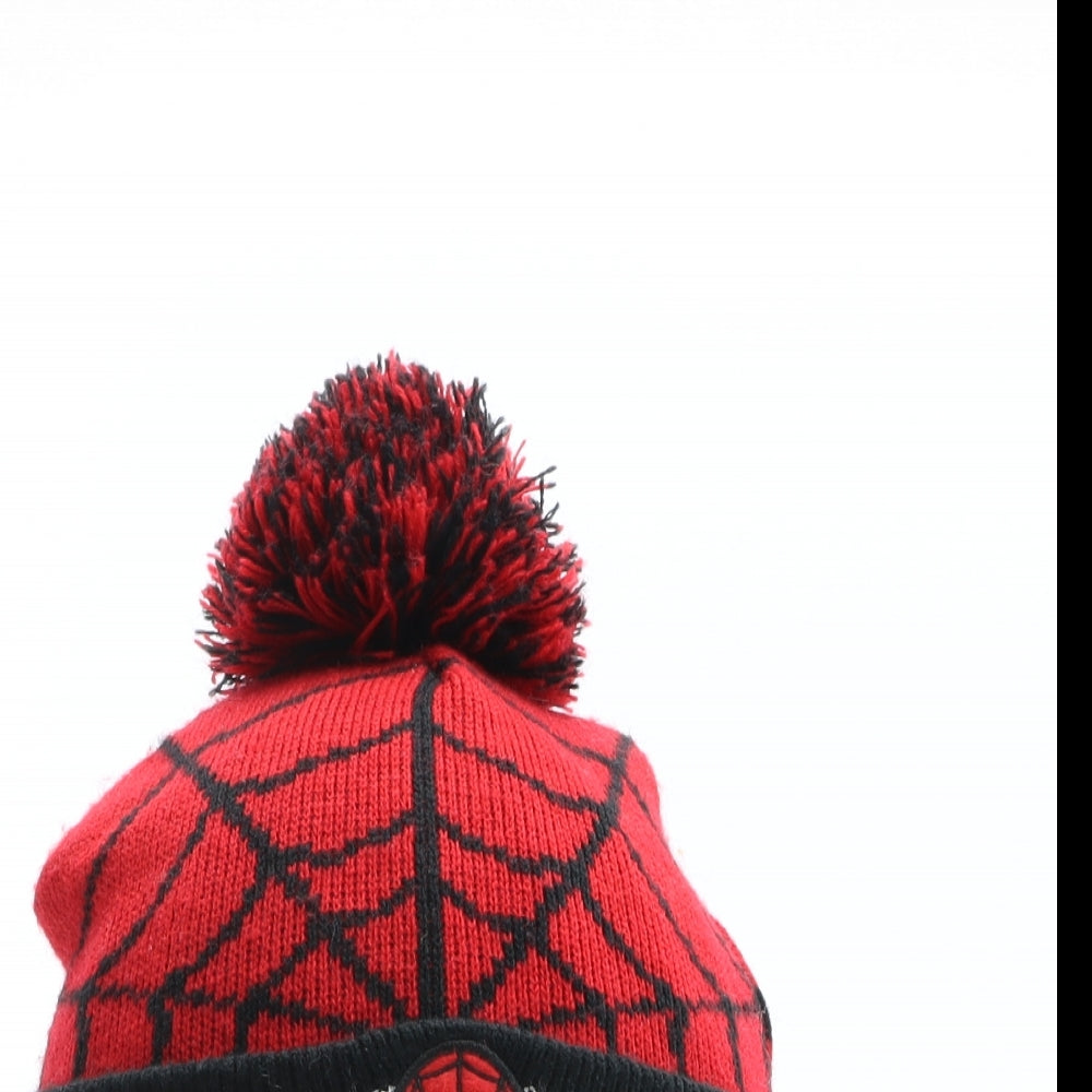 Primark Mens Multicoloured Geometric Acrylic Beanie Size S - Spiderman, Marvel