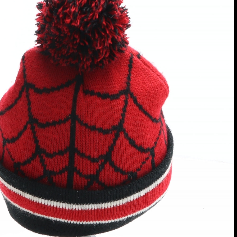Primark Mens Multicoloured Geometric Acrylic Beanie Size S - Spiderman, Marvel