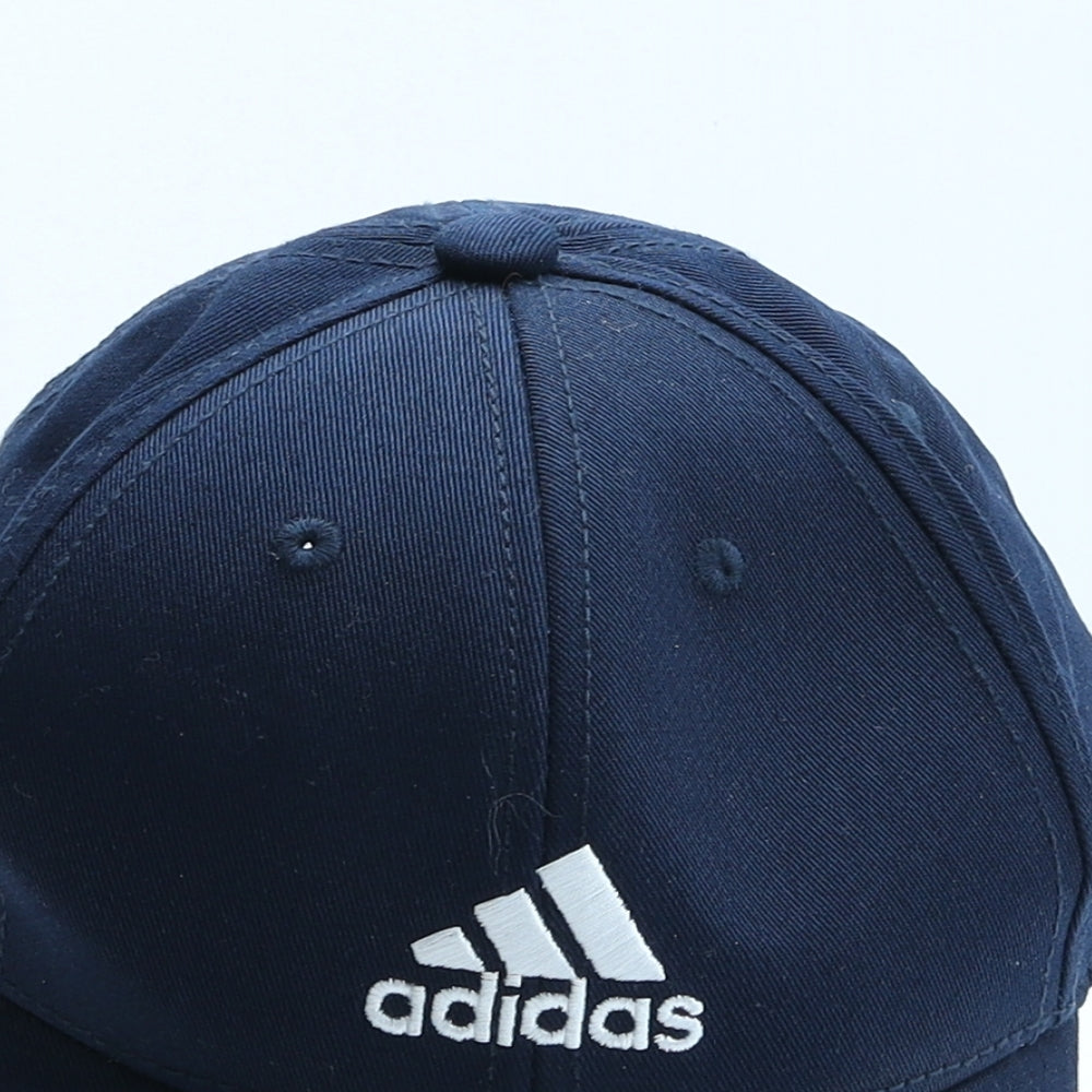 adidas Boys Blue Cotton Baseball Cap One Size