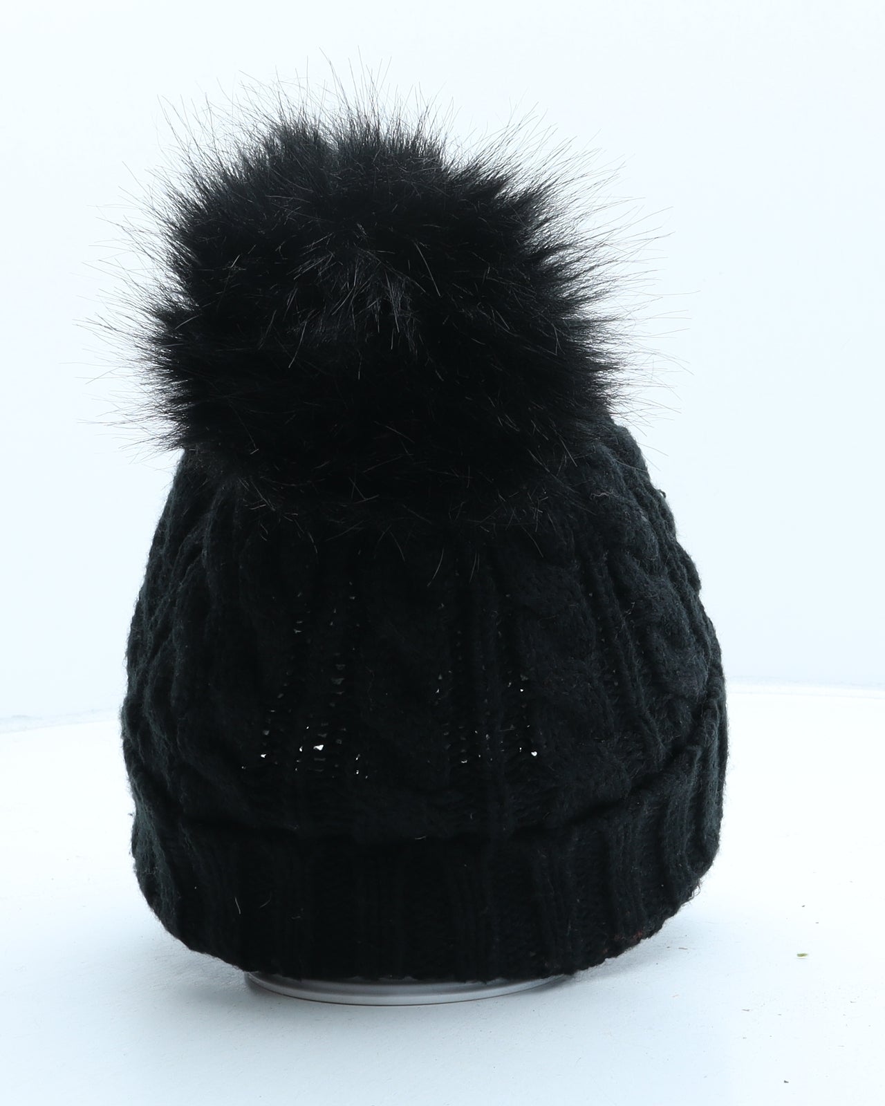 TOG24 Womens Black Polyester Bobble Hat One Size
