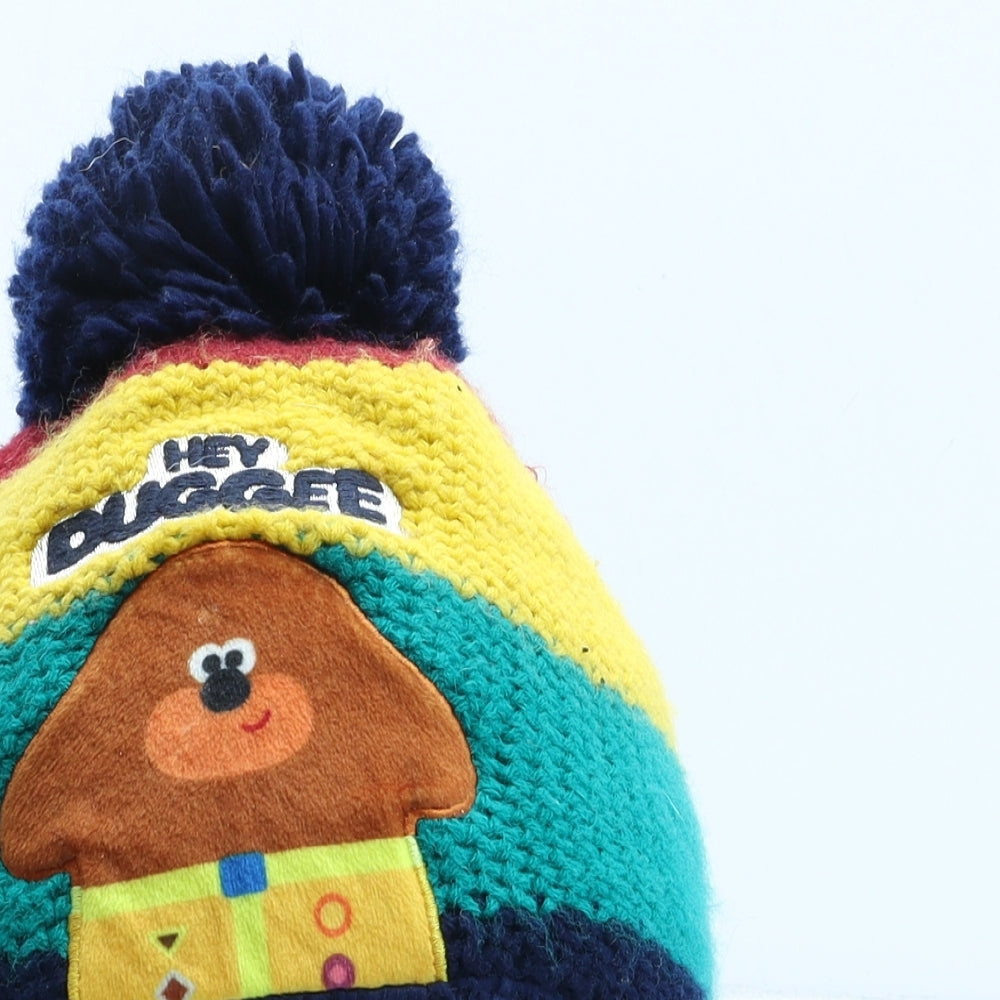 TU Boys Multicoloured Striped Acrylic Bonnet One Size - Hey Duggee