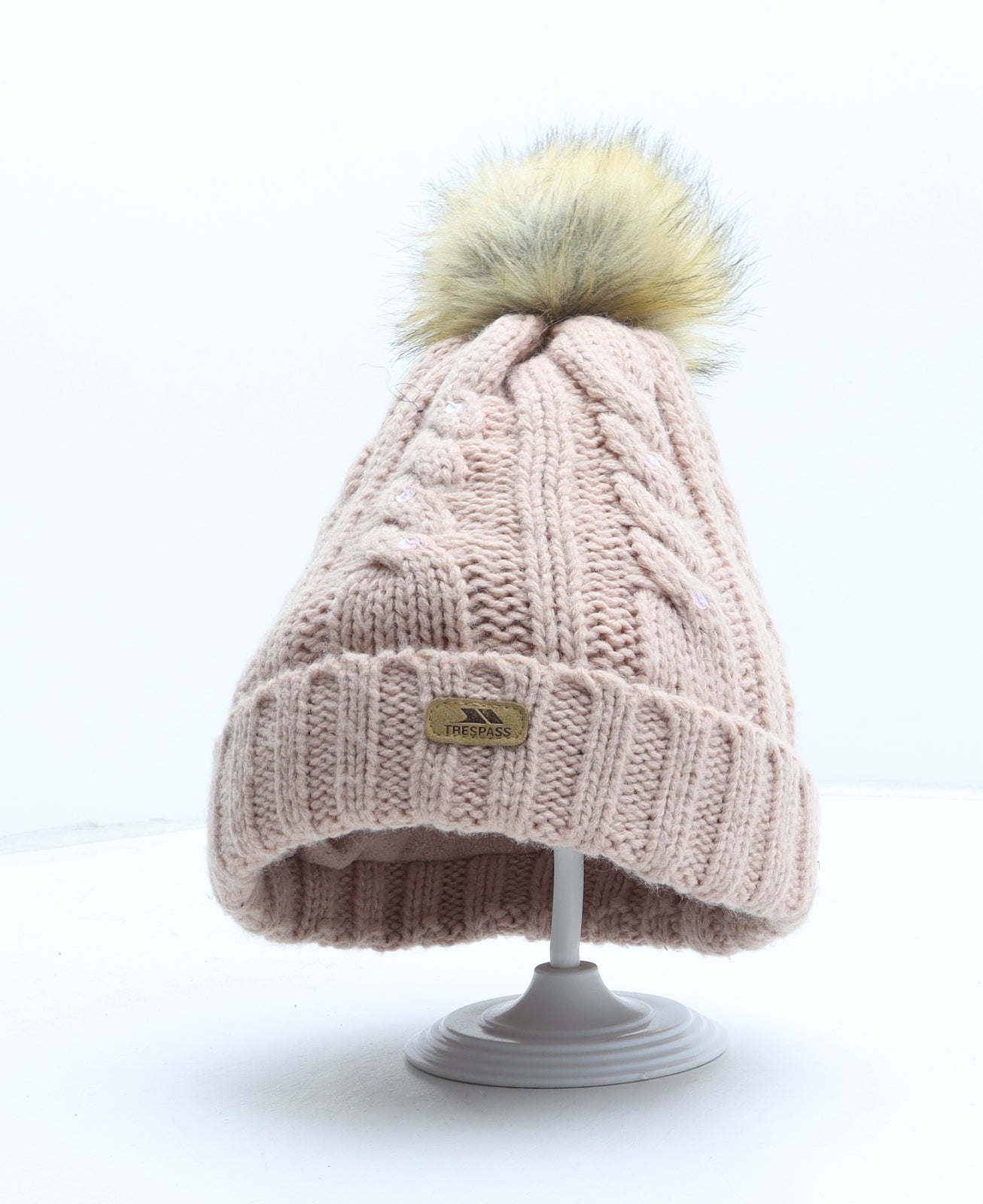 Trespass Womens Pink Acrylic Bobble Hat One Size