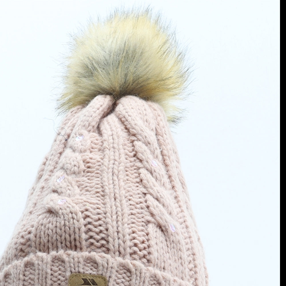 Trespass Womens Pink Acrylic Bobble Hat One Size