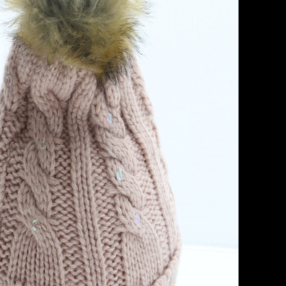 Trespass Womens Pink Acrylic Bobble Hat One Size