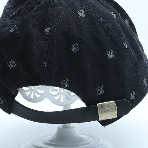 SikSilk Mens Black Geometric Cotton Snapback One Size