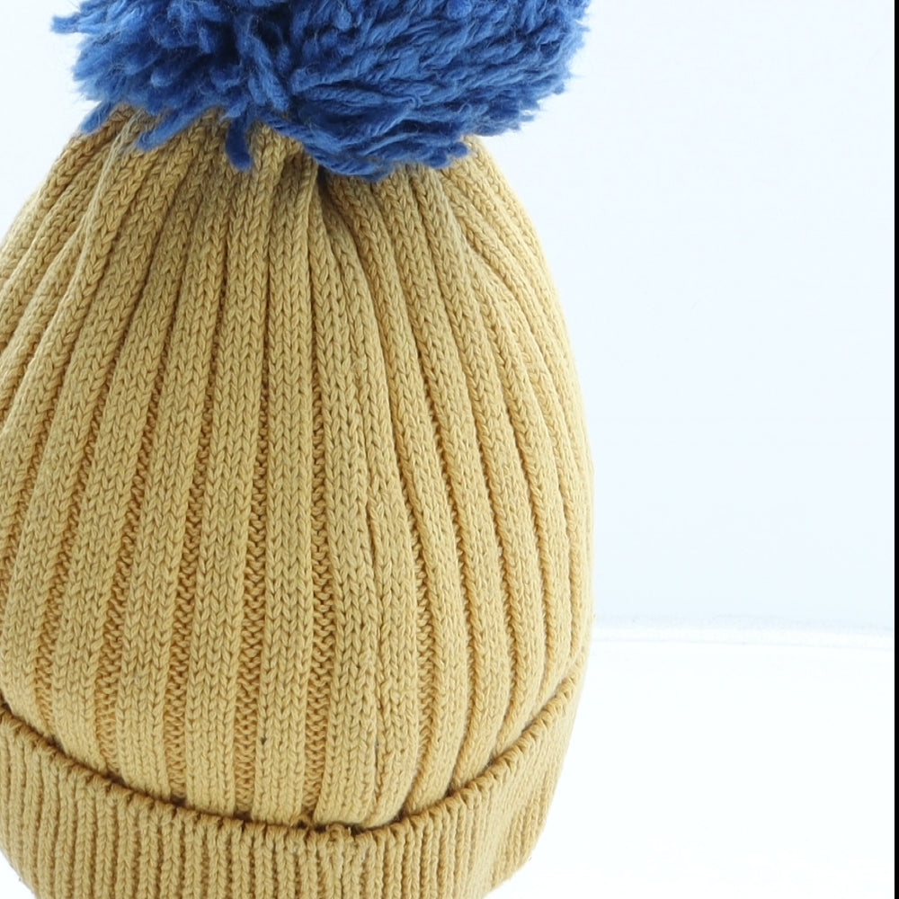 NEXT Boys Yellow Cotton Bobble Hat One Size - Cars