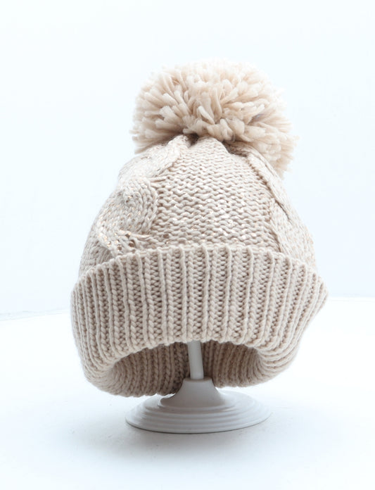Atmosphere Womens Pink Acrylic Bobble Hat One Size