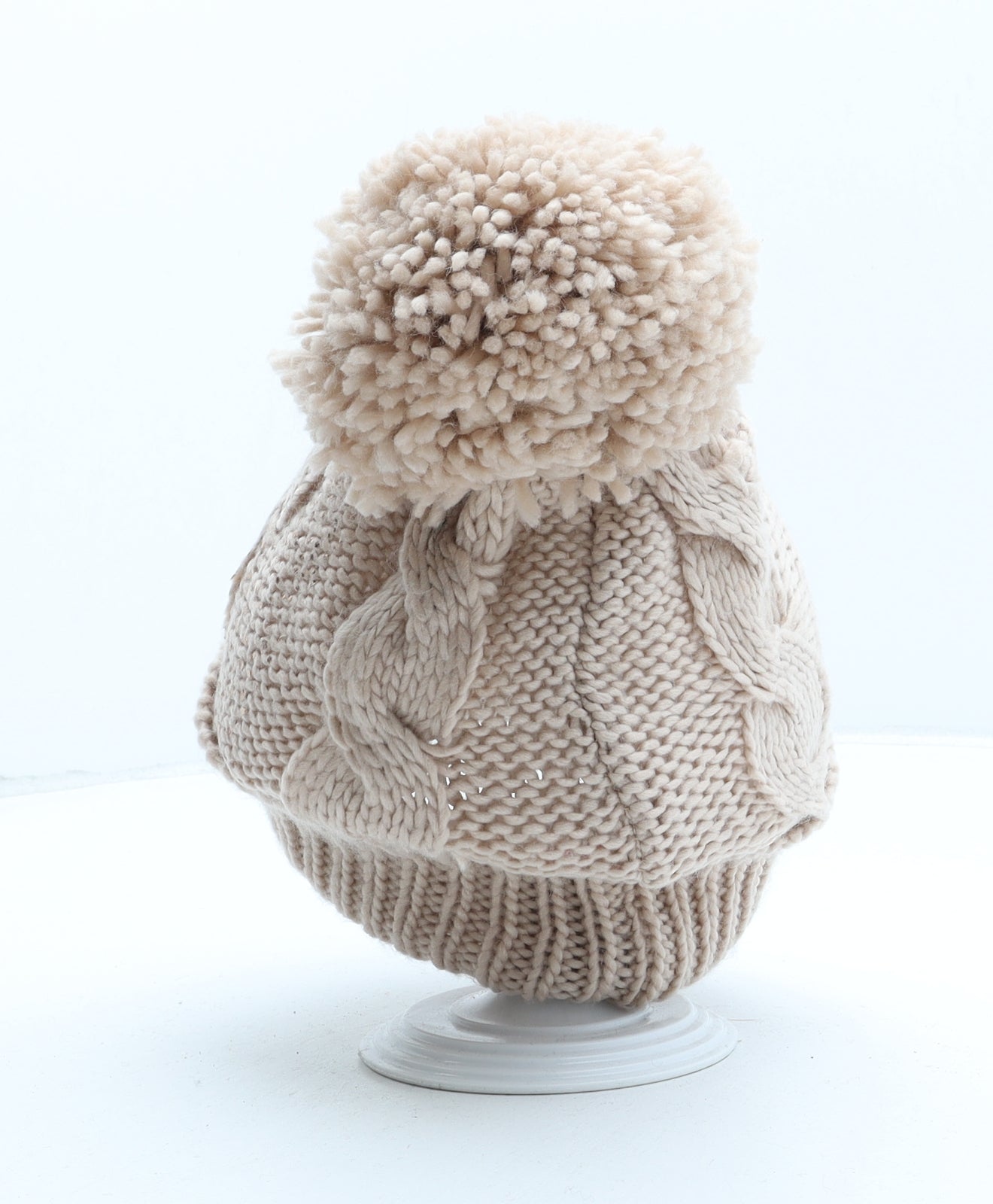 Atmosphere Womens Pink Acrylic Bobble Hat One Size