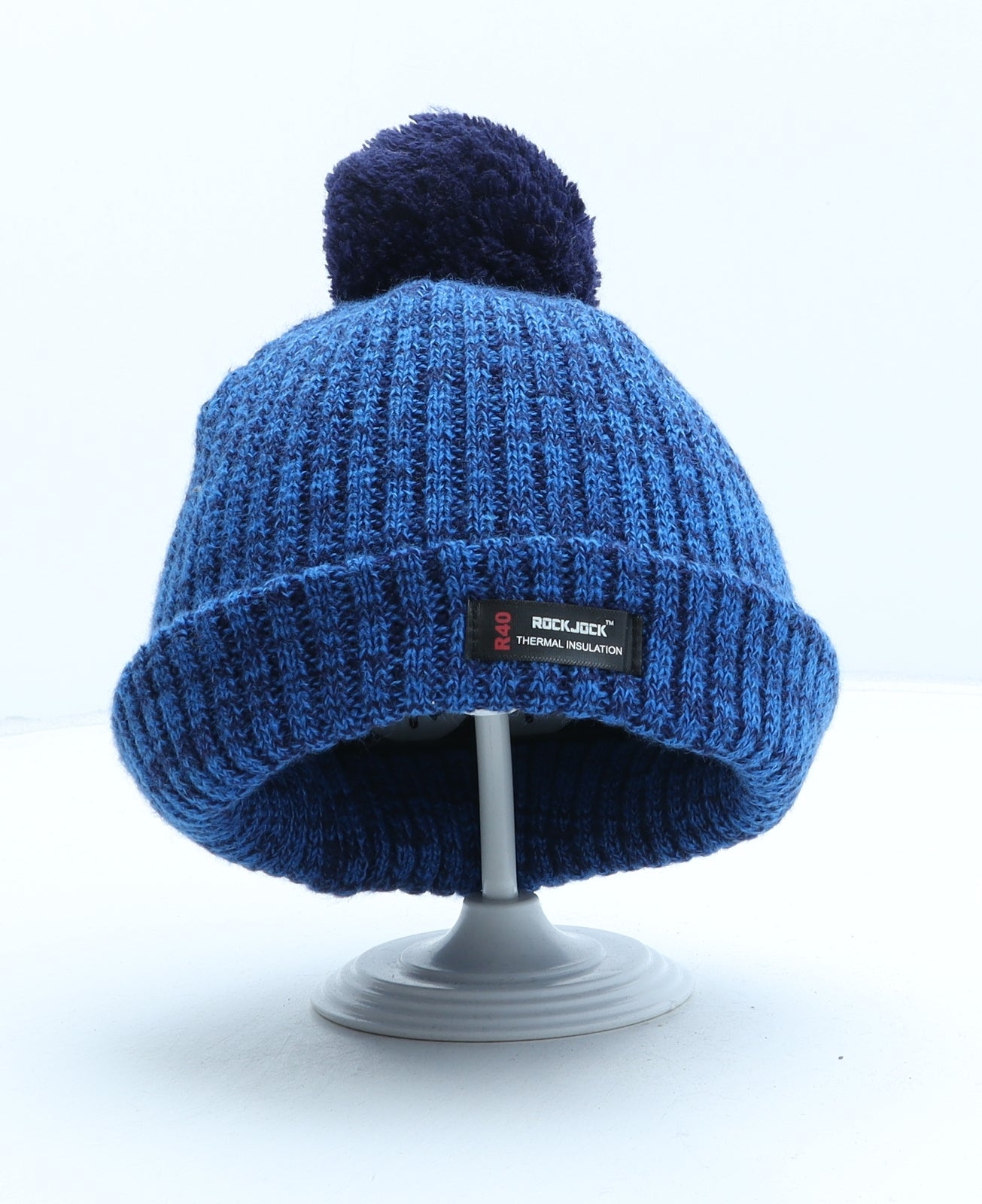 Rock Jock Boys Blue Acrylic Bobble Hat One Size