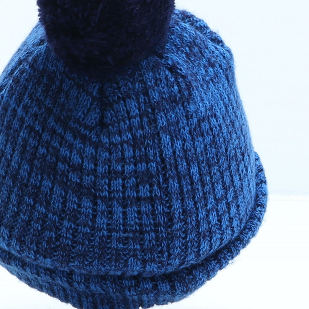 Rock Jock Boys Blue Acrylic Bobble Hat One Size