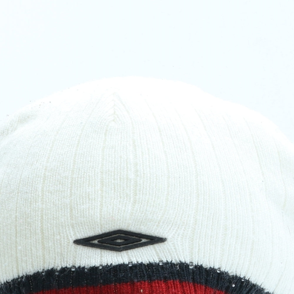 Umbro Mens Beige Acrylic Beanie One Size
