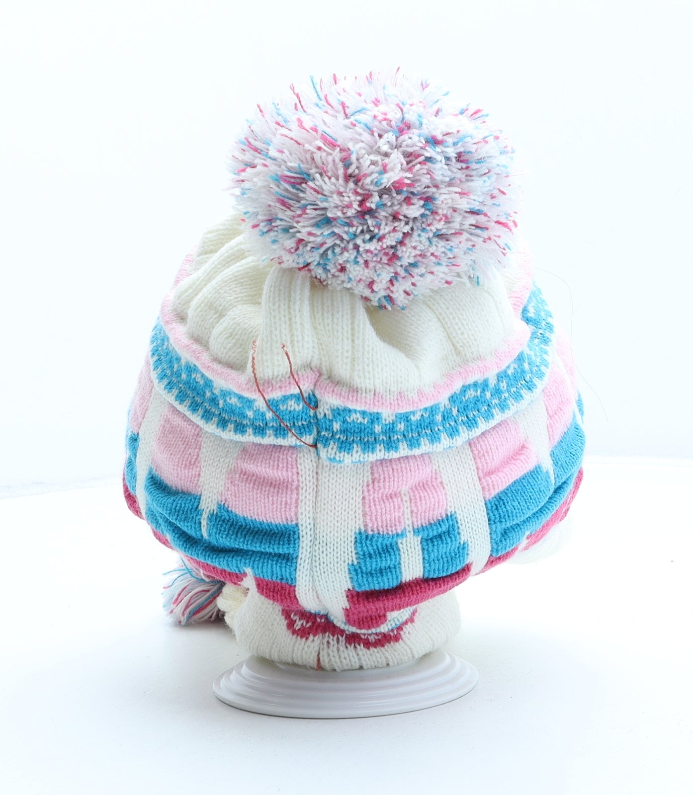 Amsterdam Womens White Acrylic Bonnet One Size