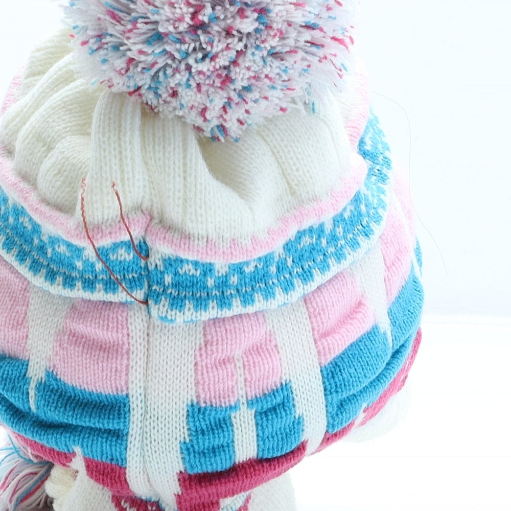 Amsterdam Womens White Acrylic Bonnet One Size