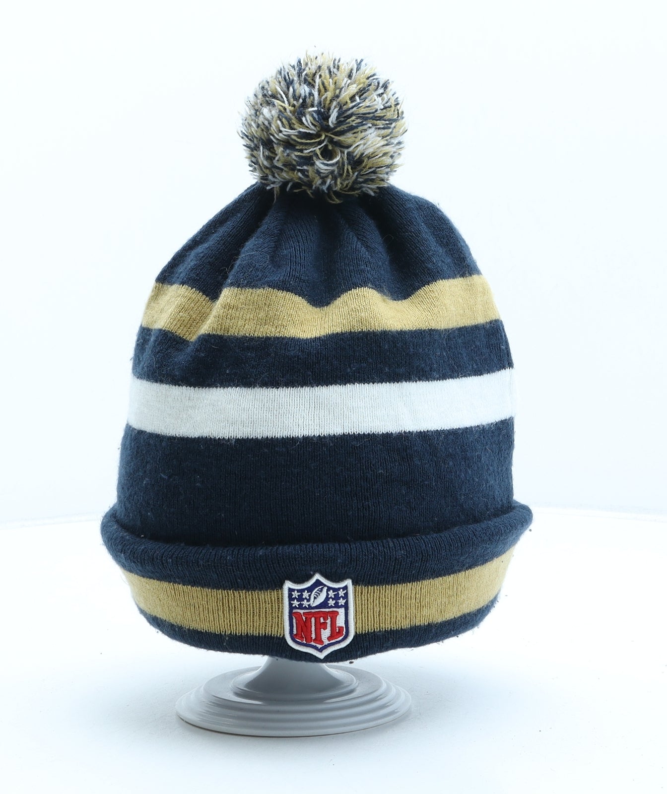 New Era Mens Blue Striped Acrylic Beanie One Size - ST LOUIS RAMS
