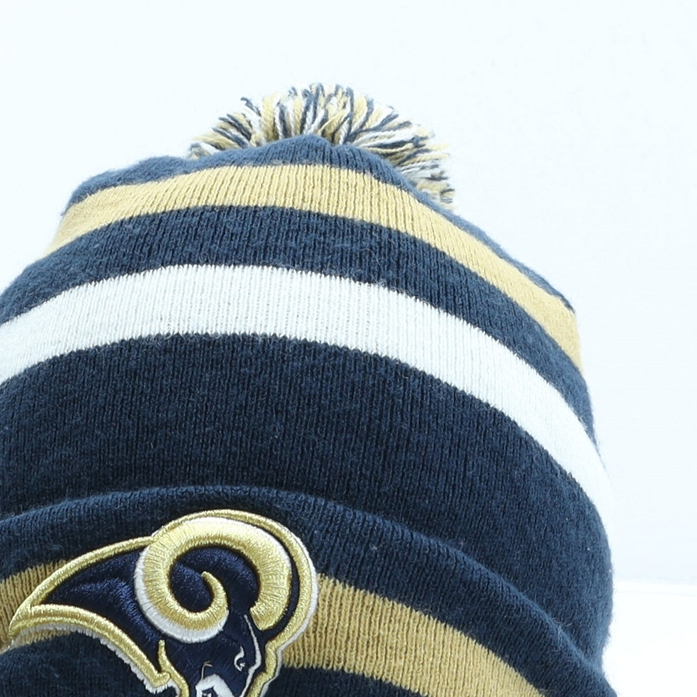 New Era Mens Blue Striped Acrylic Beanie One Size - ST LOUIS RAMS