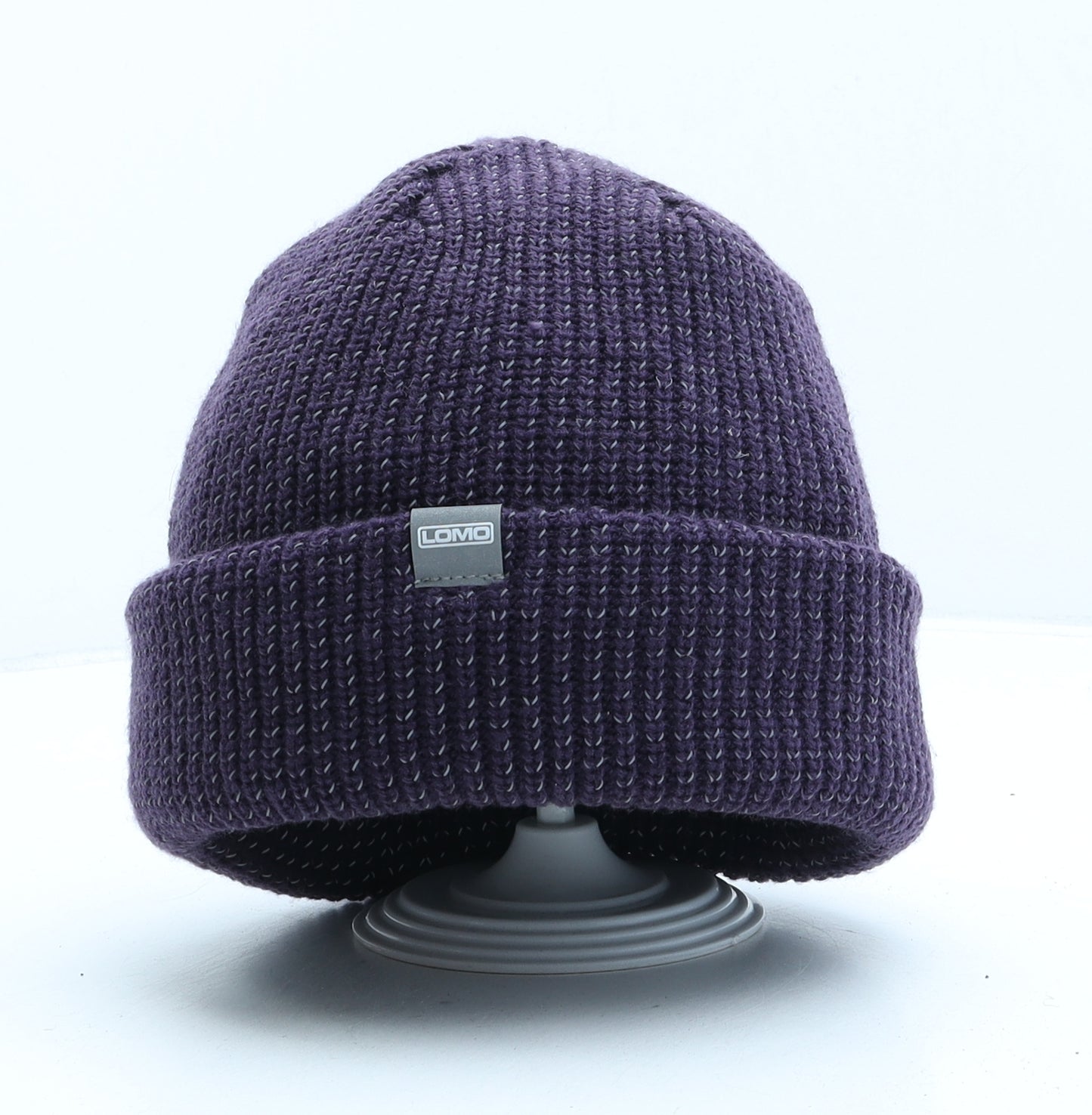 LOMO Womens Purple Acrylic Beanie One Size