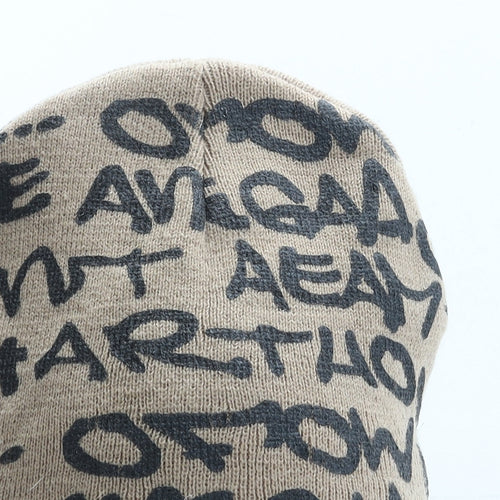 Preworn Mens Beige Acrylic Beanie One Size