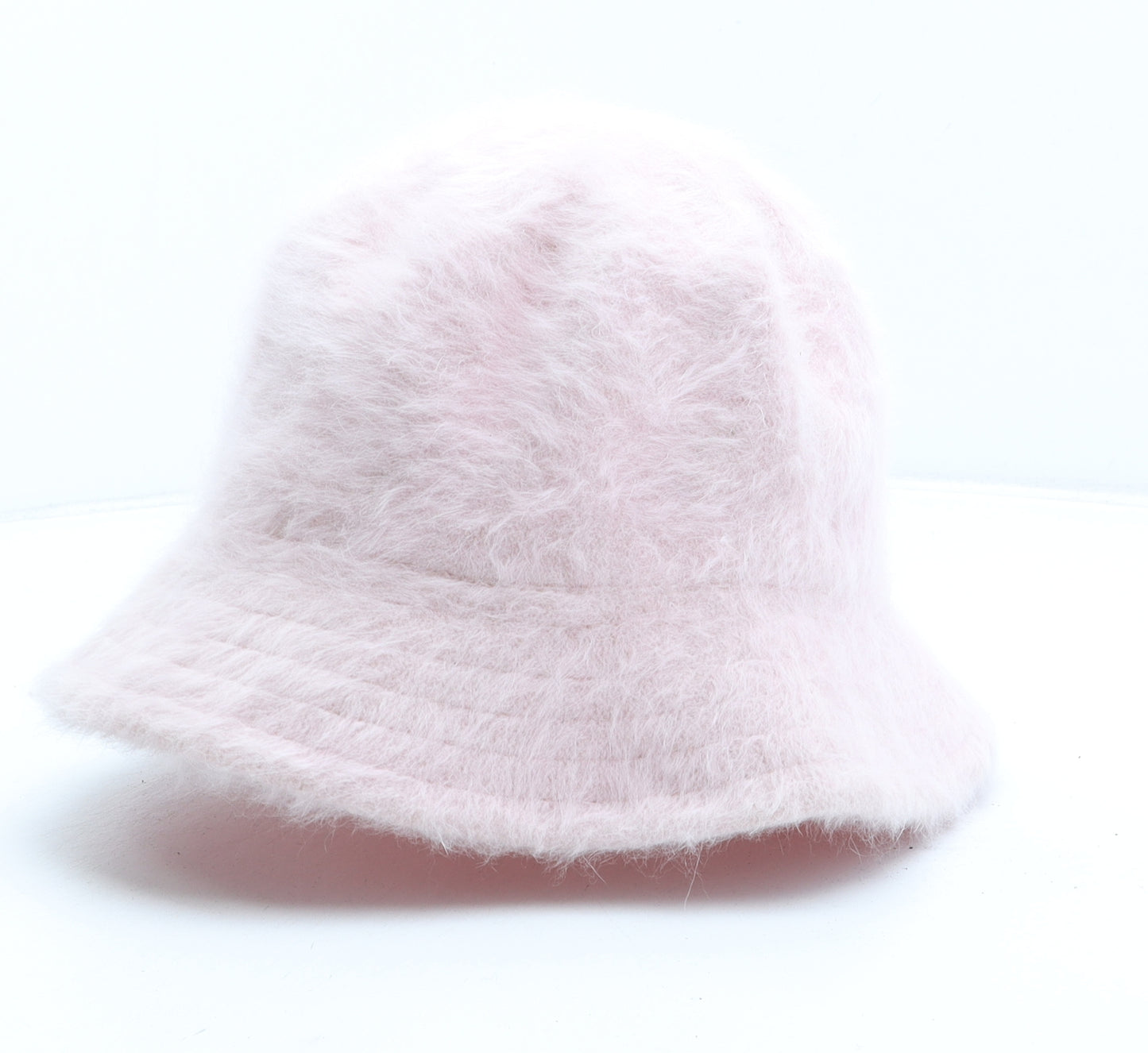 Preworn Womens Pink Angora Bucket Hat One Size