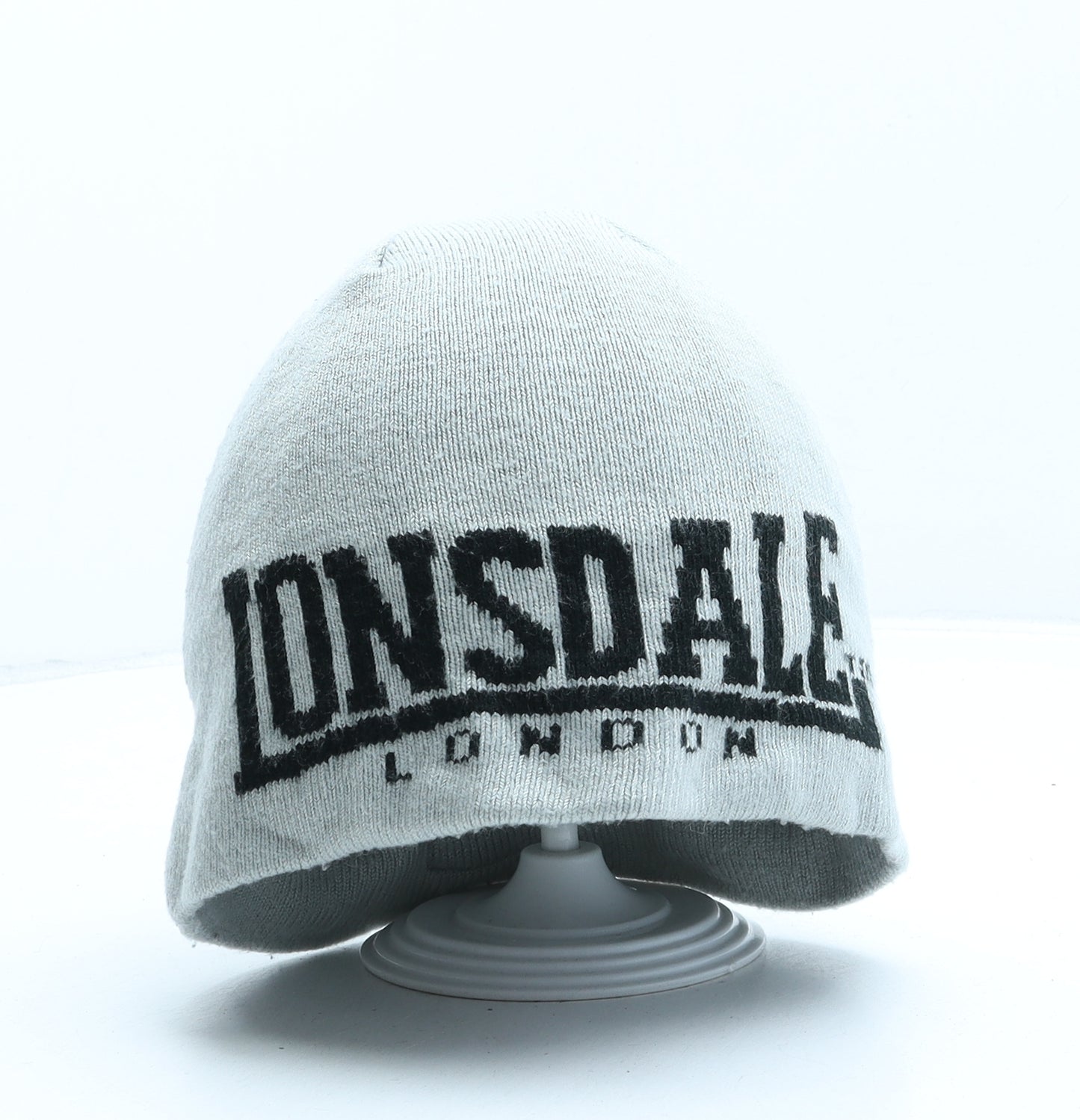 Lonsdale Boys Grey Acrylic Beanie One Size