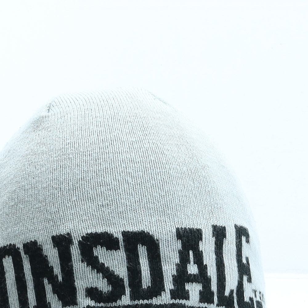 Lonsdale Boys Grey Acrylic Beanie One Size