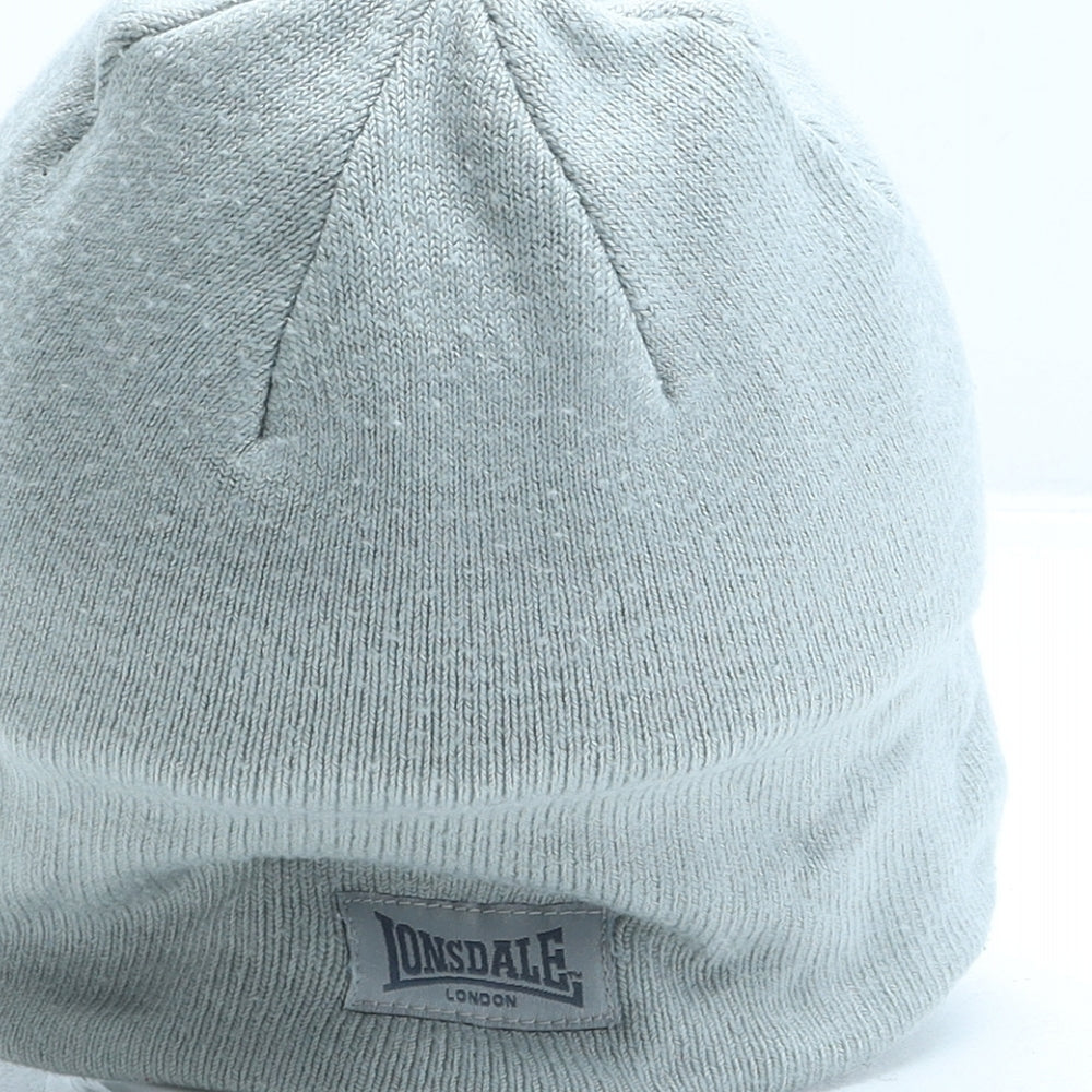 Lonsdale Boys Grey Acrylic Beanie One Size