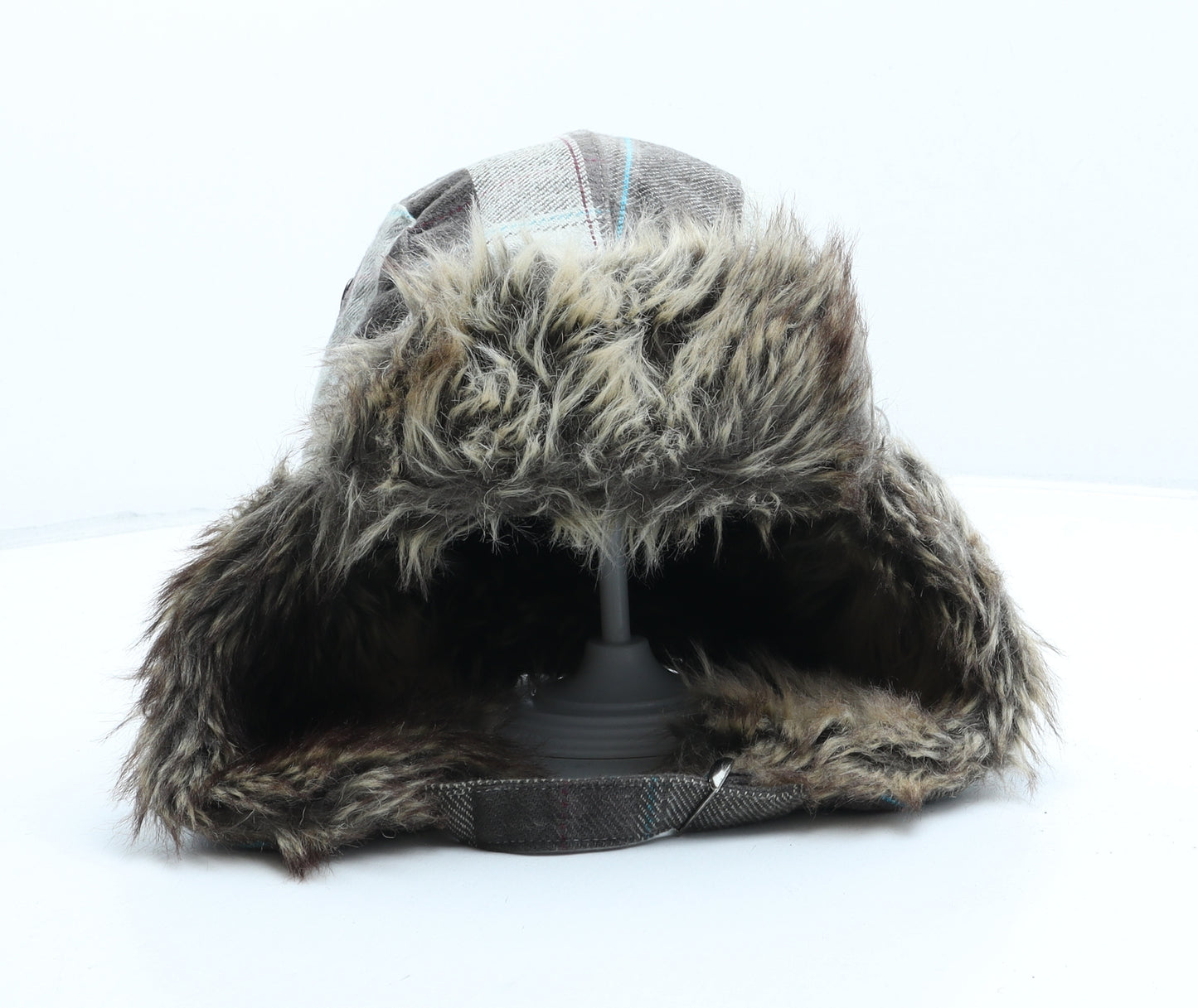 Animal Womens Beige Check Cotton Trapper Hat One Size