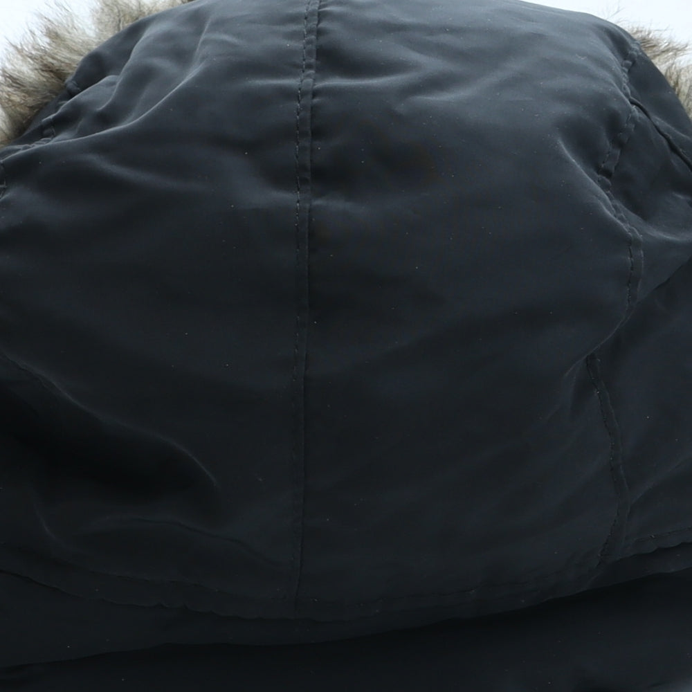 Preworn Womens Black Polyester Trapper Hat One Size