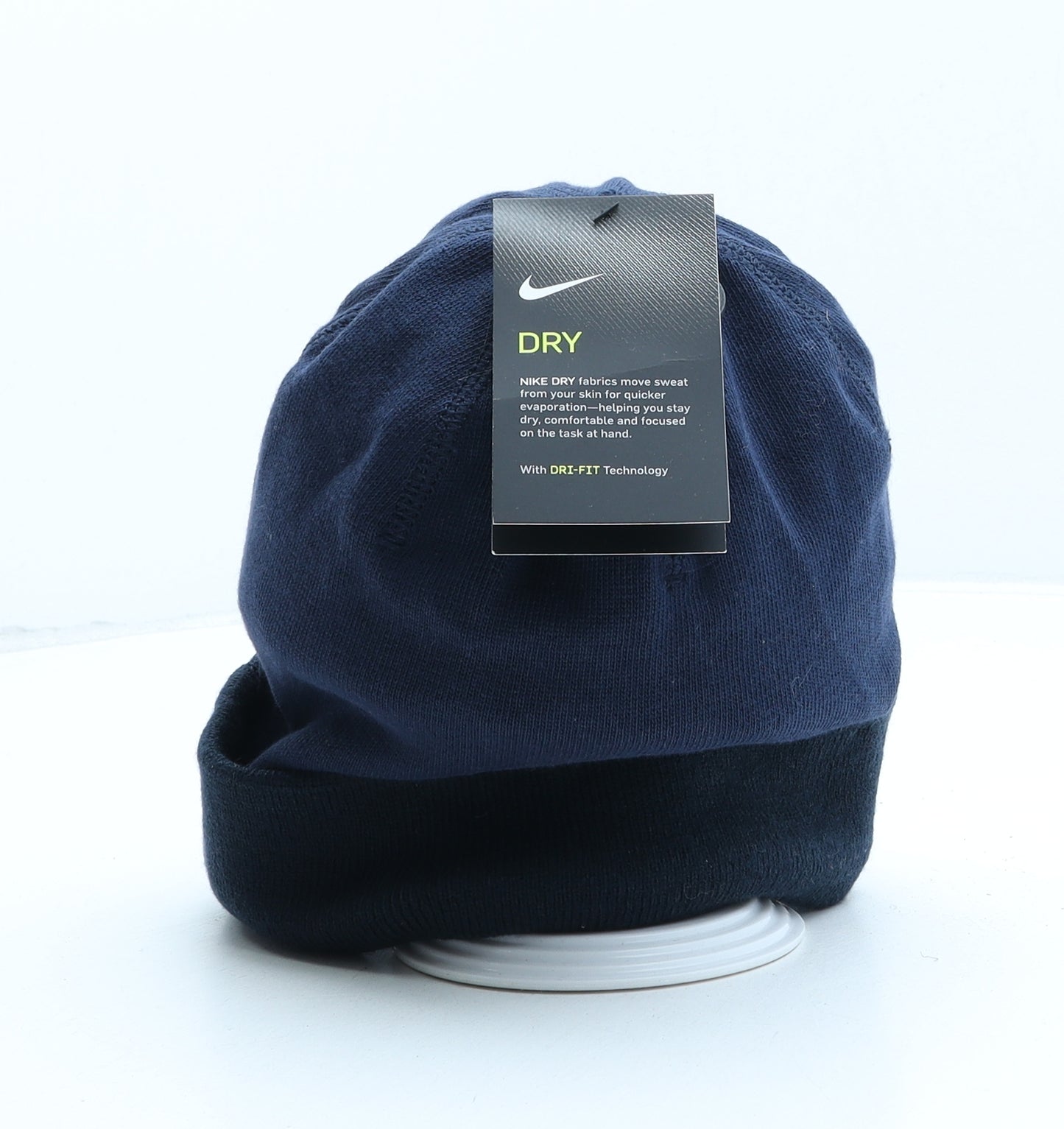 Nike Mens Blue Cotton Beanie One Size