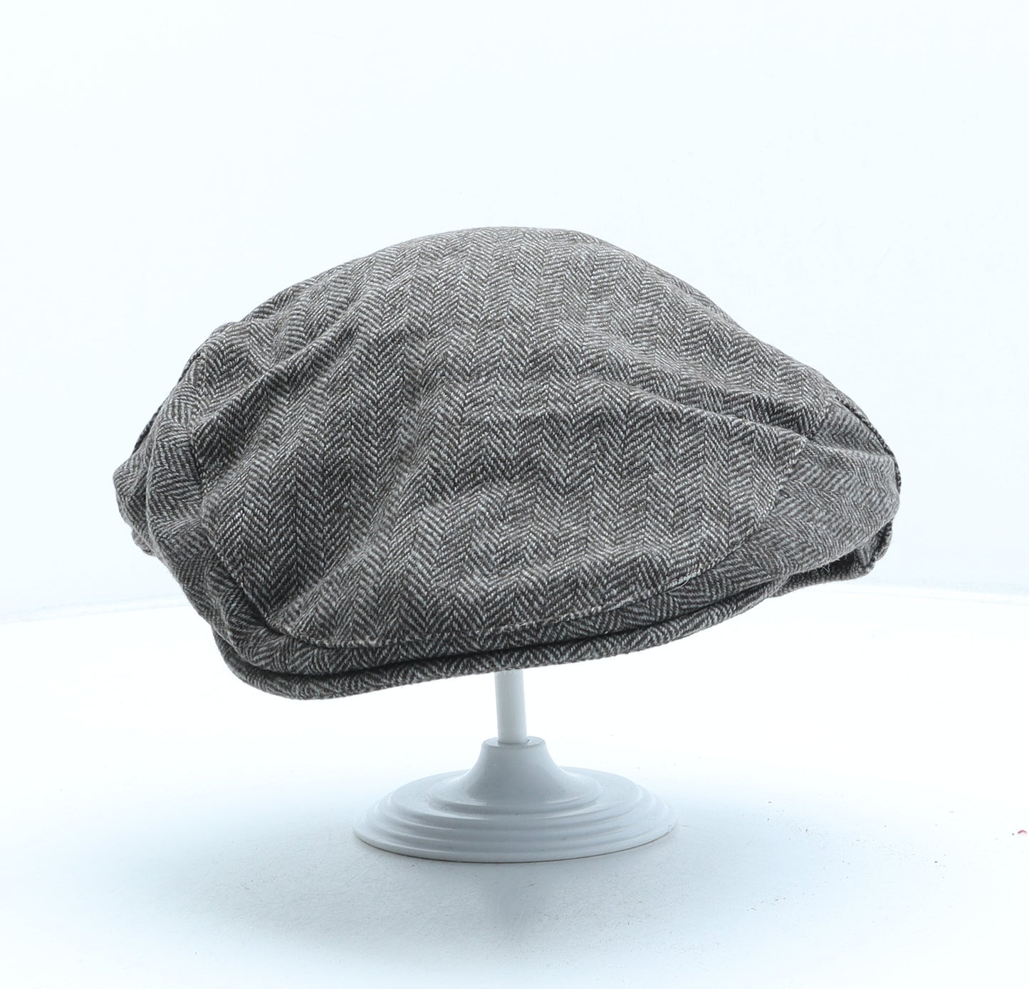 Failsworth Mens Brown Herringbone Wool Flat Cap Size 7 1/2