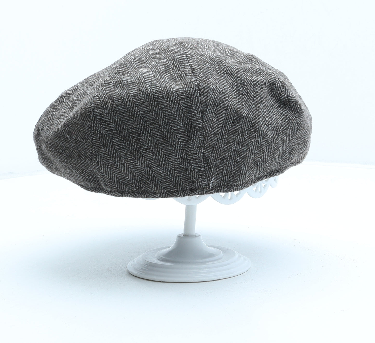 Failsworth Mens Brown Herringbone Wool Flat Cap Size 7 1/2