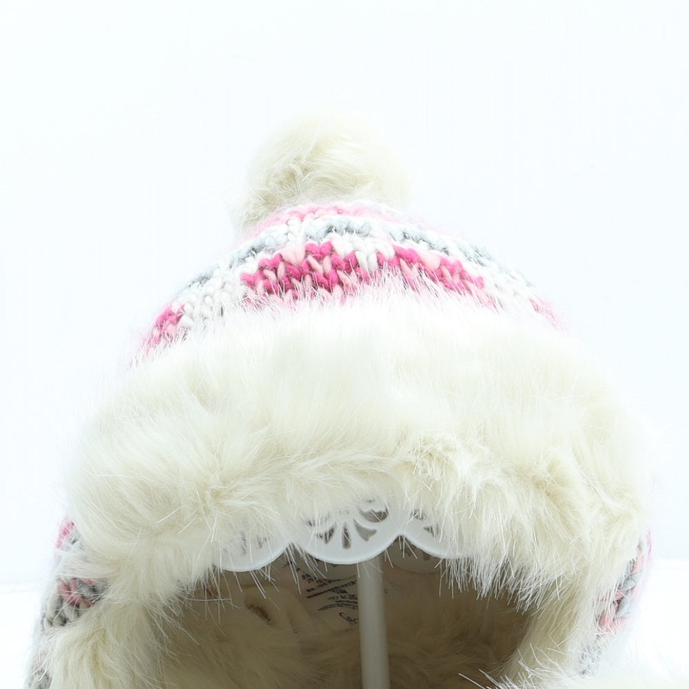 George Womens Multicoloured Geometric Acrylic Bonnet One Size