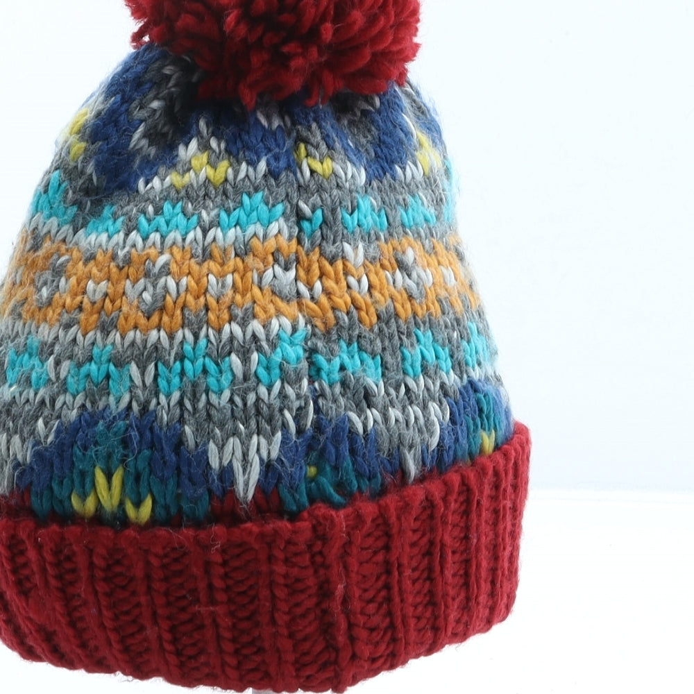 NEXT Boys Multicoloured Geometric Acrylic Bobble Hat One Size