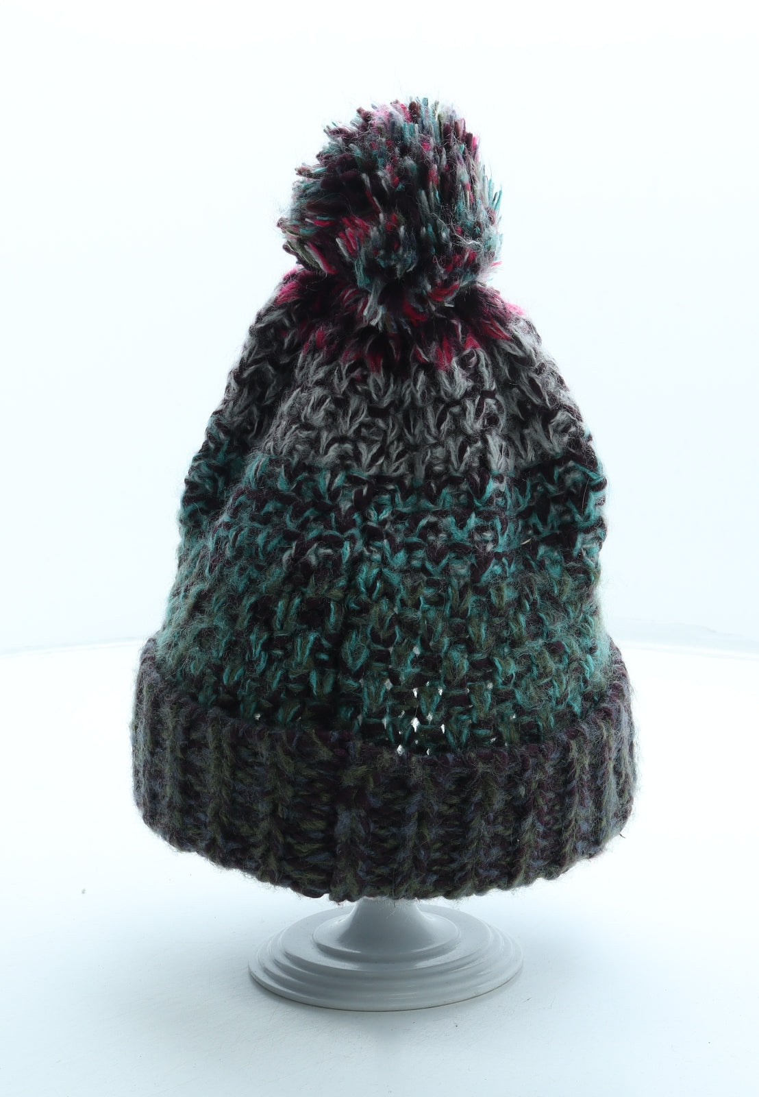 Mountain Warehouse Womens Multicoloured Geometric Acrylic Bobble Hat One Size