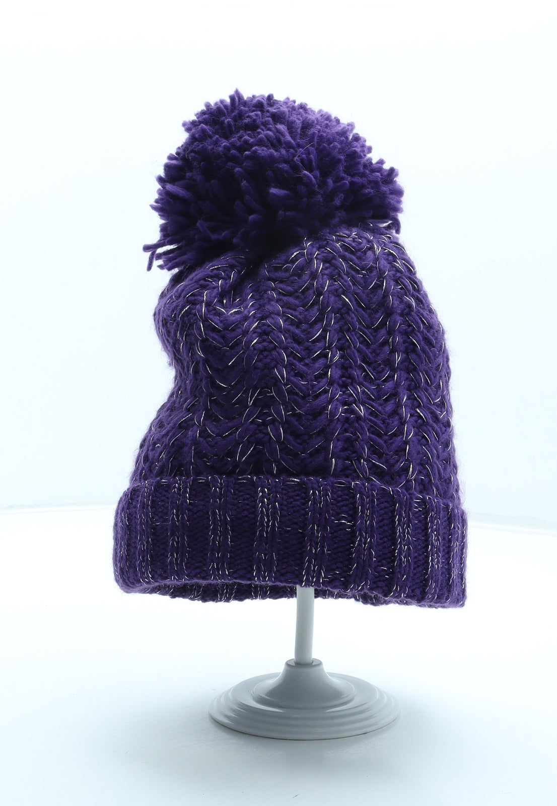 Thinsulate Womens Purple Acrylic Bobble Hat One Size