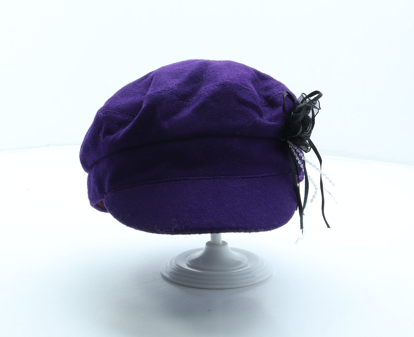 Great Horse Womens Purple Wool Peaked Cap Size M