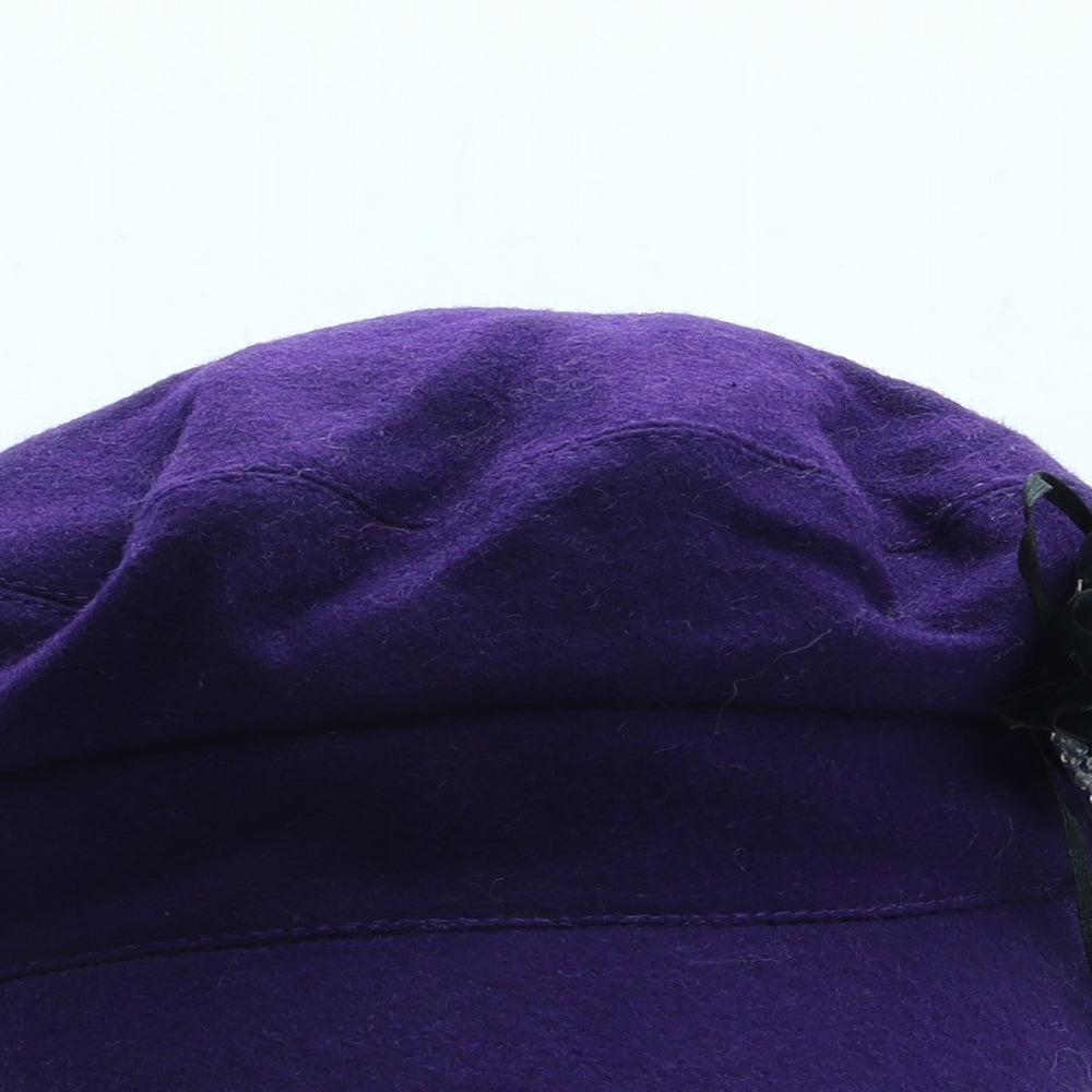 Great Horse Womens Purple Wool Peaked Cap Size M