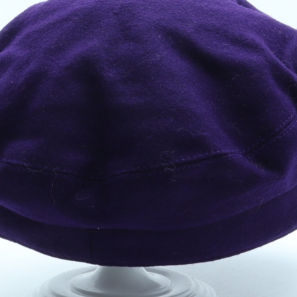 Great Horse Womens Purple Wool Peaked Cap Size M