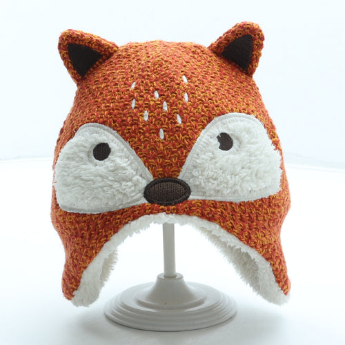 Nutmeg Womens Orange Acrylic Bonnet Size S - Fox Ears